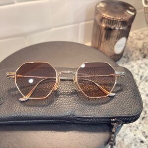 Authentic Chrome Hearts Gold Hexagonal Sunglasses